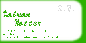 kalman notter business card